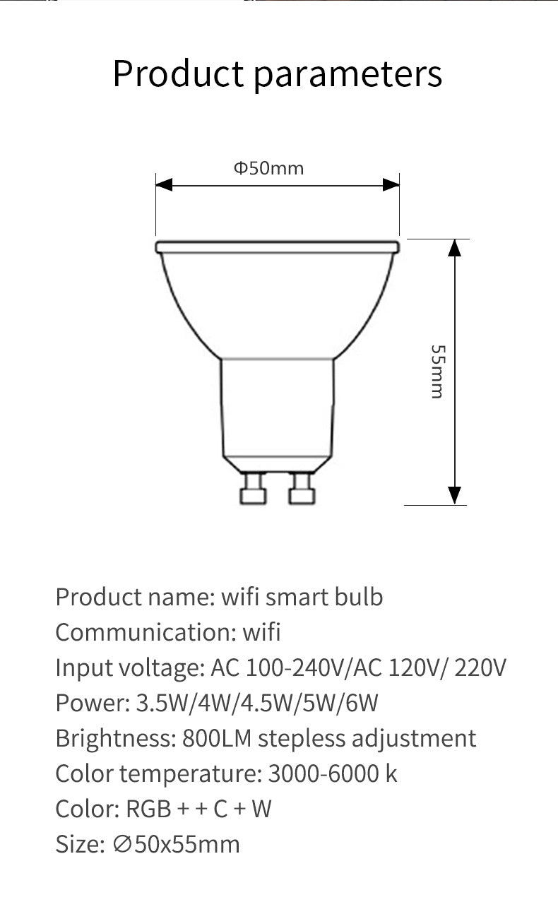 Ampoule LED WiFi GU10