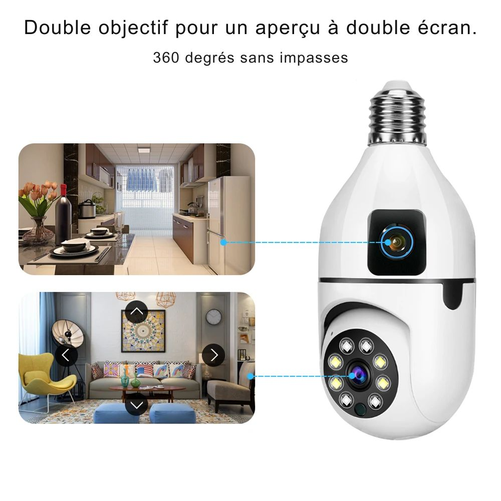 Surveillance intérieure simplifiée et sécurité renforcée avec la Caméra de Surveillance Intérieure PTZ 4MP WiFi HD.