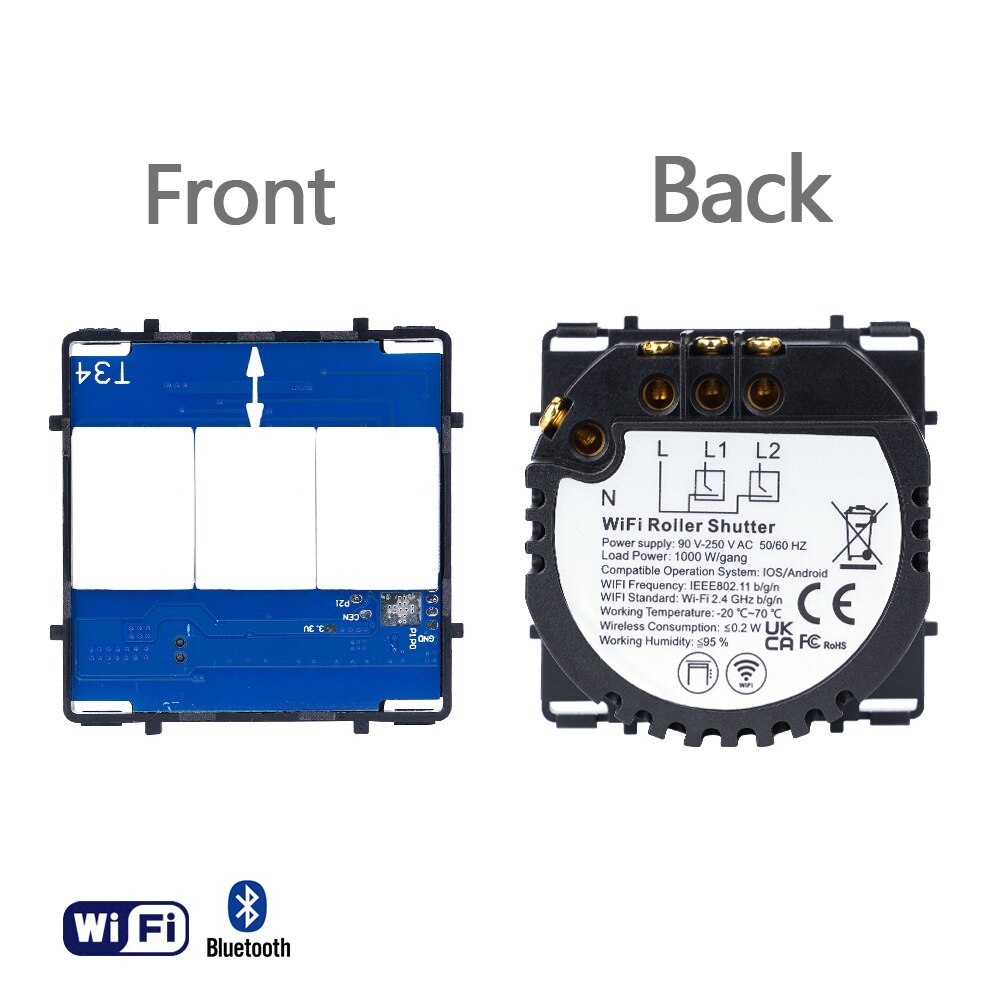 Interrupteur Volet Roulant Wifi sans support ni plaque – Connect&Facile